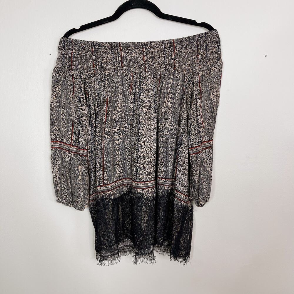 Anthropologie Vanessa Virginia Augusta Off The Shoulder Blouse Top Small S Lace